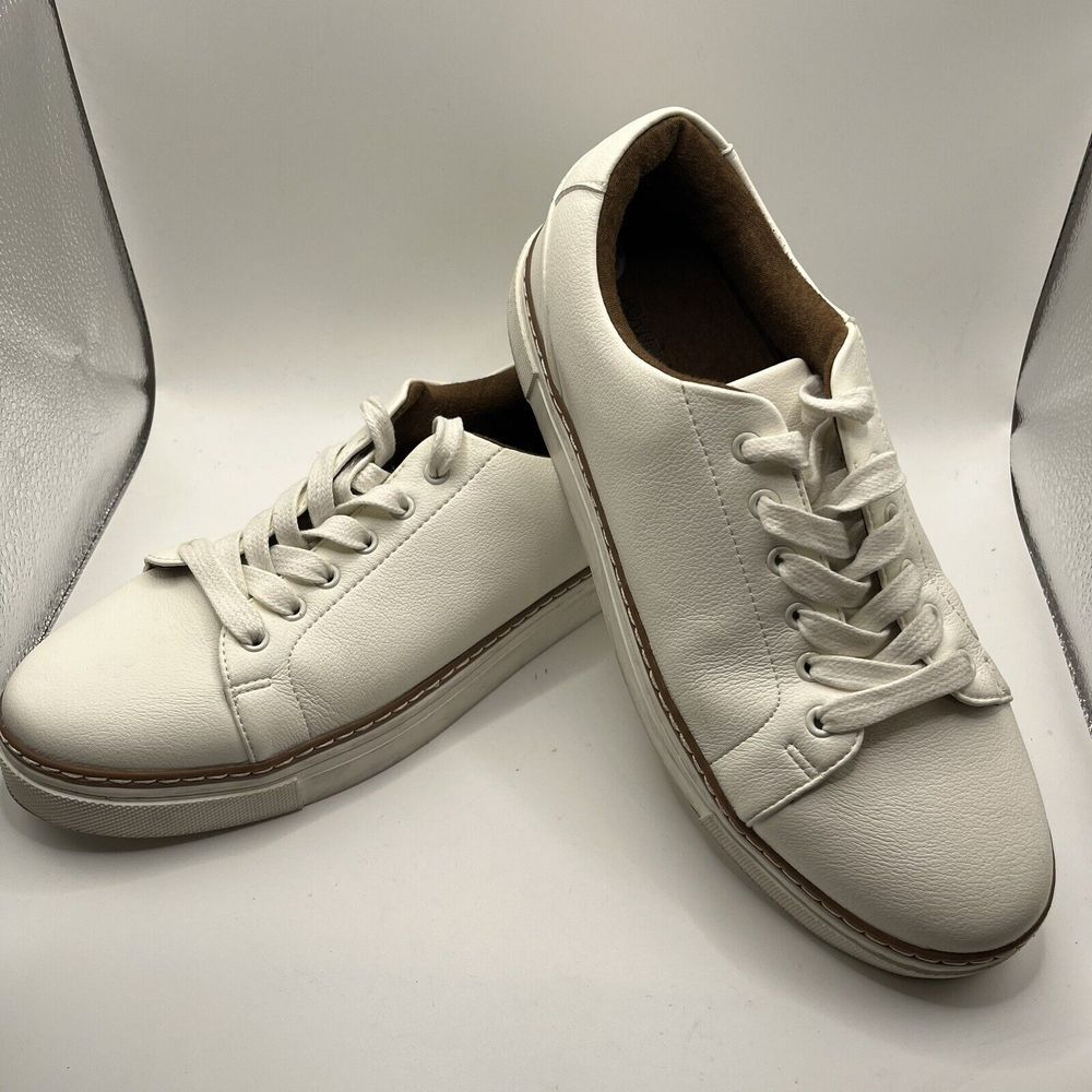 Porter & Ash‎ White Men's Leather -Like Sneakers Size 8.5